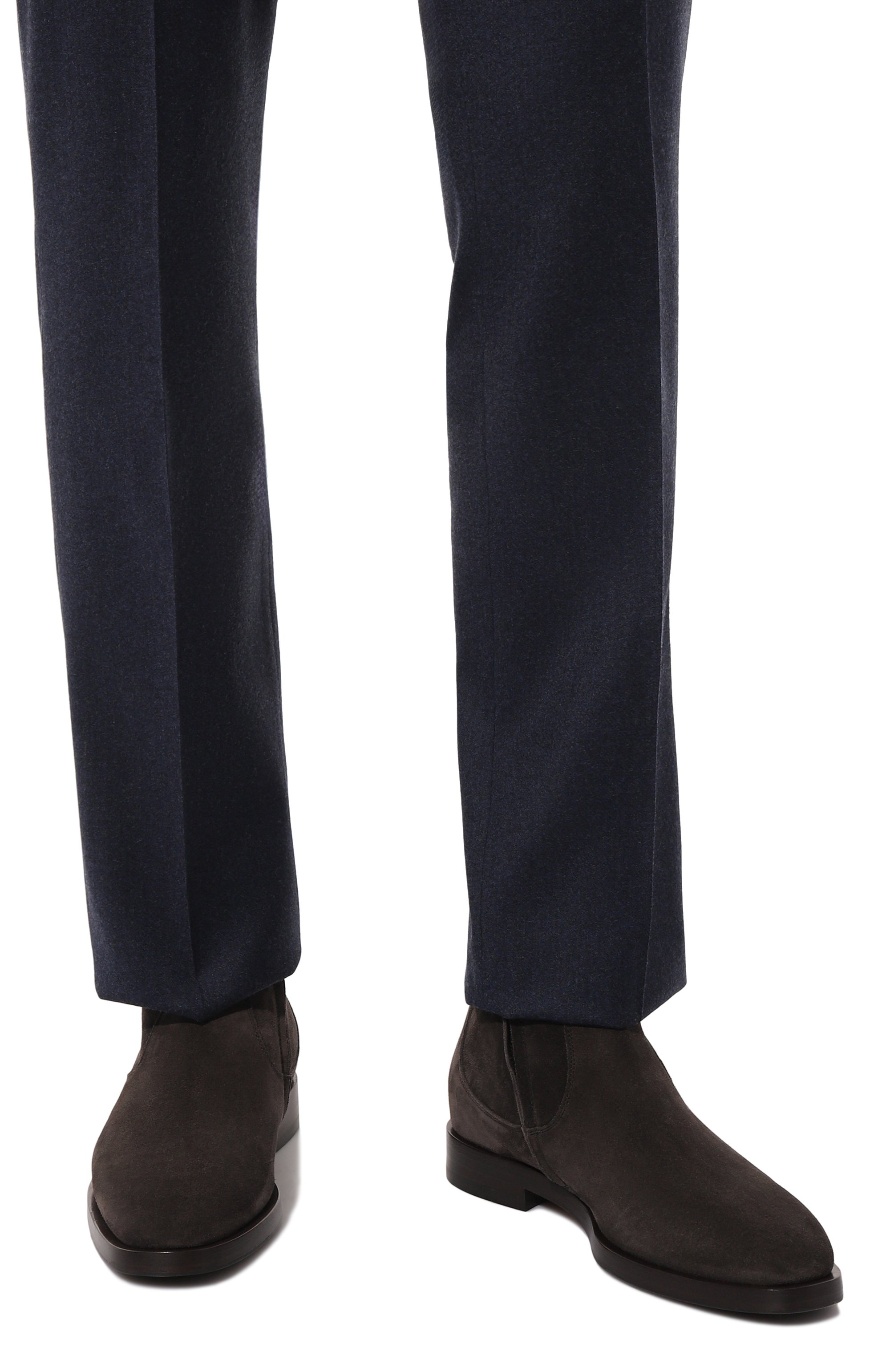 Замшевые сапоги BRUNELLO CUCINELLI темно-серого цвета по цене 149500 руб., арт. MZUPEAV716, фото 3 Замшевые сапоги BRUNELLO CUCINELLI, арт. MZUPEAV716, фото 3