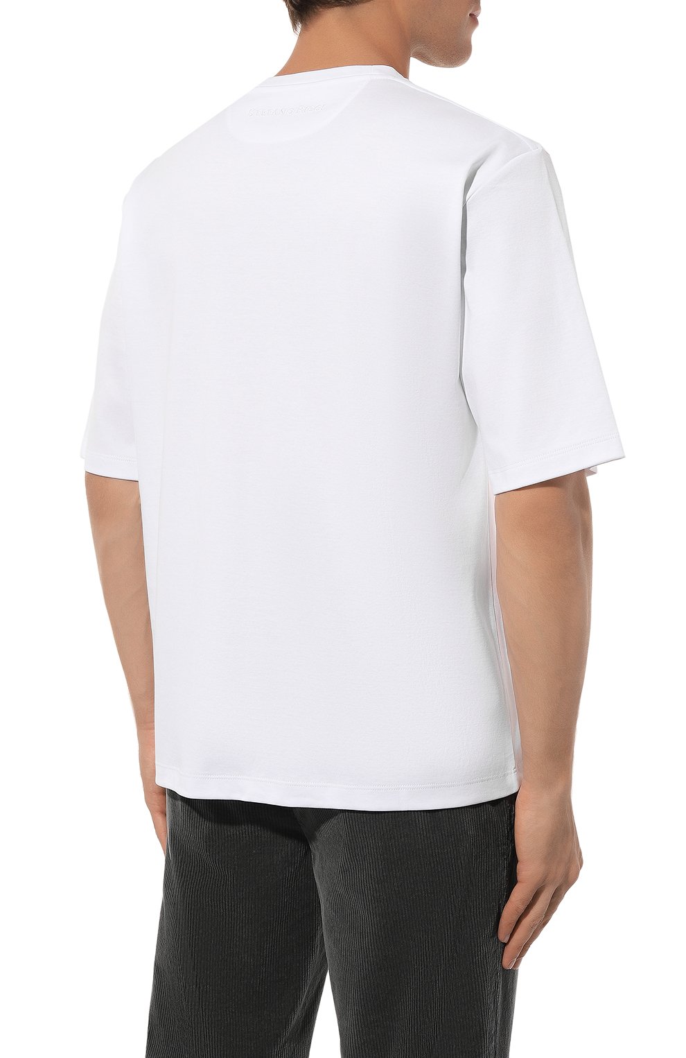Хлопковая футболка STEFANO RICCI белого цвета по цене 37200 руб., арт. MNH4303820/LUXT, фото 4 Хлопковая футболка STEFANO RICCI, арт. MNH4303820/LUXT, фото 4