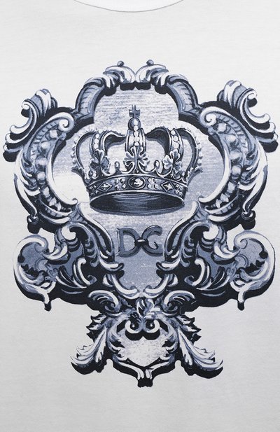 Хлопковая футболка DOLCE & GABBANA белого цвета по цене 42250 руб., арт. G8JX7T/FI76F, фото 5 Хлопковая футболка DOLCE & GABBANA, арт. G8JX7T/FI76F, фото 5