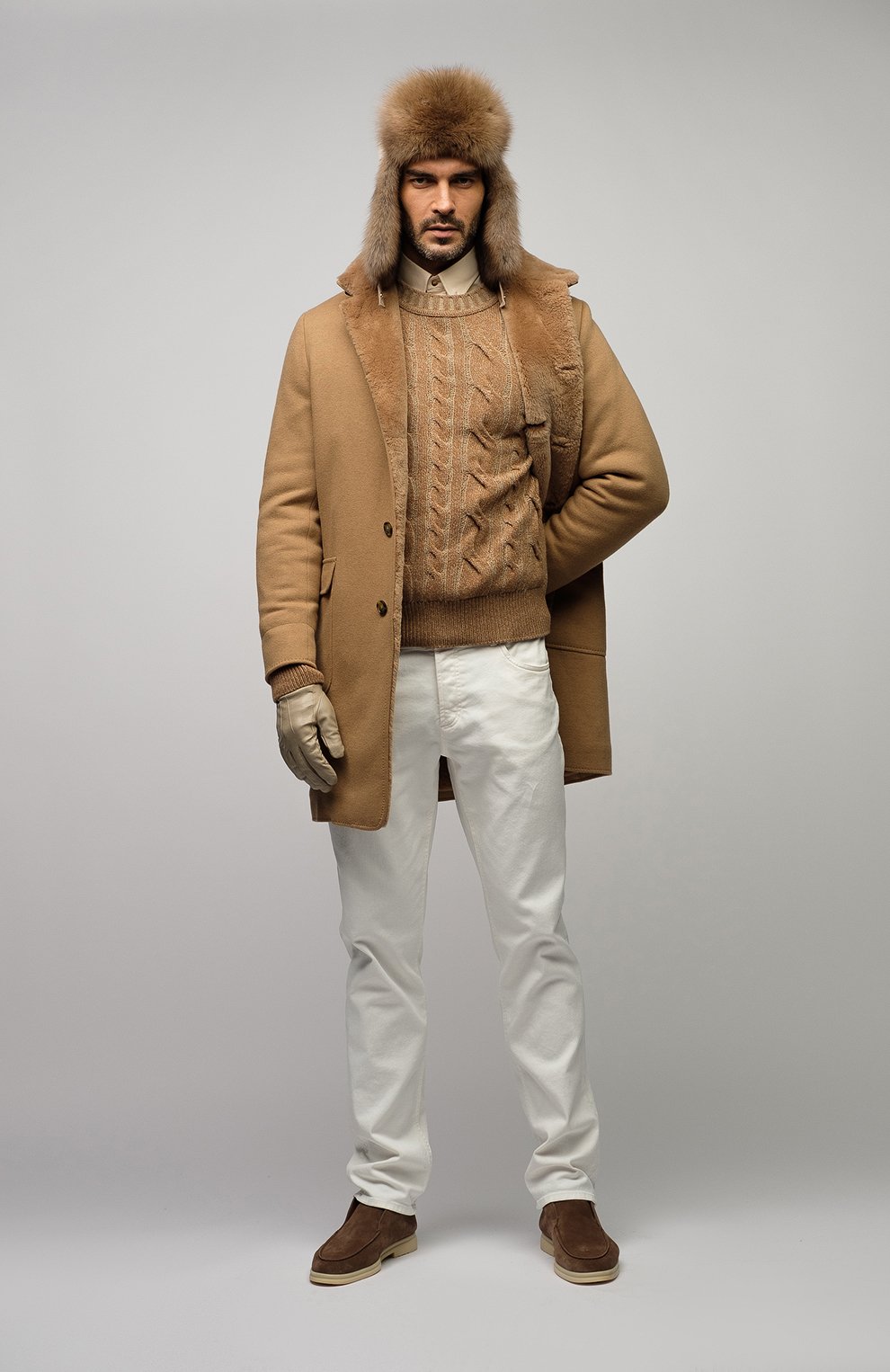 Шерстяное пальто с меховой подкладкой LORO PIANA, арт. FAL9177, фото 6