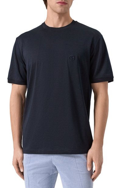 Футболка из шелка и льна GIORGIO ARMANI, арт. GM001090/TE14820, фото 3