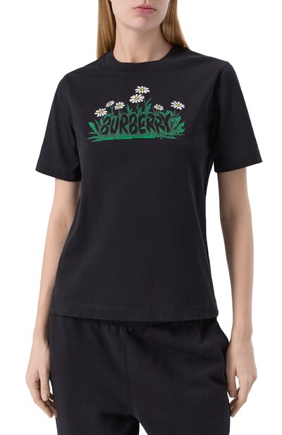 Хлопковая футболка BURBERRY, арт. 8102403, фото 3