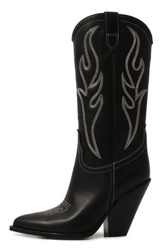 Женские кожаные казаки santa fe 110 SONORA BOOTS черного цвета, арт. SAN903BKCALEE03W/CALF | Фото 4 (Каблук высота: Высокий; Женское Кросс-КТ: Казаки-сапоги; Материал внутренний: Натуральная кожа; Материал сплава: Проставлено; Каблук тип: Устойчивый; Материал утеплителя: Без утеплителя; Подошва: Плоская; Драгоценные камни: Проставлено)