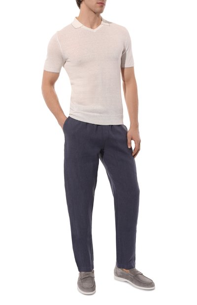 Замшевые пенни-лоферы DOUCAL'S серого цвета по цене 46150 руб., арт. DU3010SAILUY106I, фото 2 Замшевые пенни-лоферы DOUCAL'S, арт. DU3010SAILUY106I, фото 2