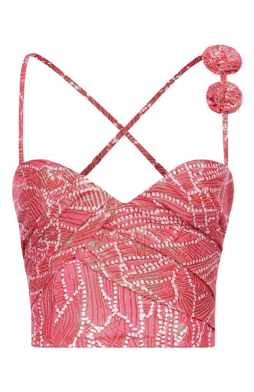 Хлопковый топ Poupette St Barth WPPR26DCXAKP Розовый WPPR26DCXAKP