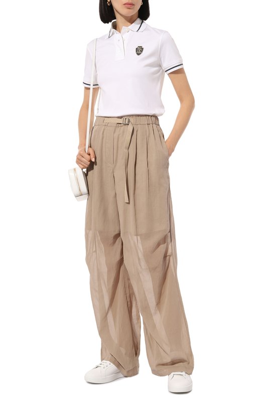Хлопковые брюки Brunello Cucinelli MH911P8557 Бежевый  MH911P8557 Фото 2