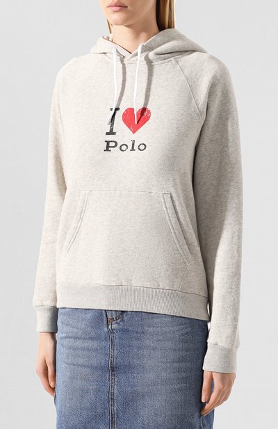 Худи POLO RALPH LAUREN серого цвета по цене 16350 руб., арт. 211779416, фото 3 Худи POLO RALPH LAUREN, арт. 211779416, фото 3