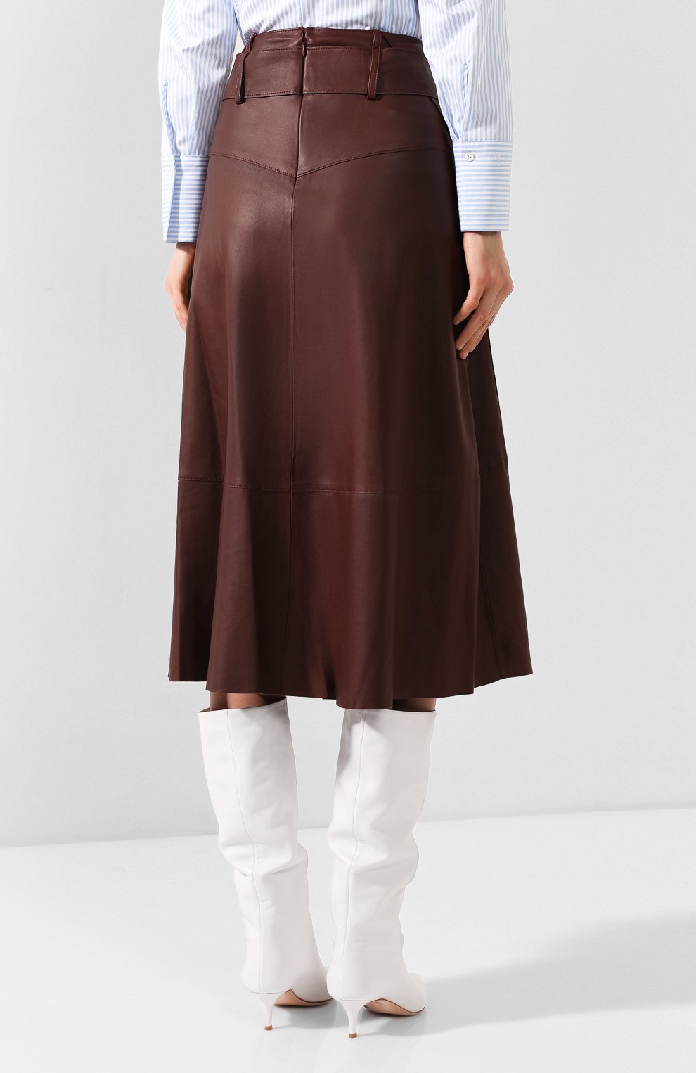 Кожаная юбка VINCE, арт. V606730555, фото 4