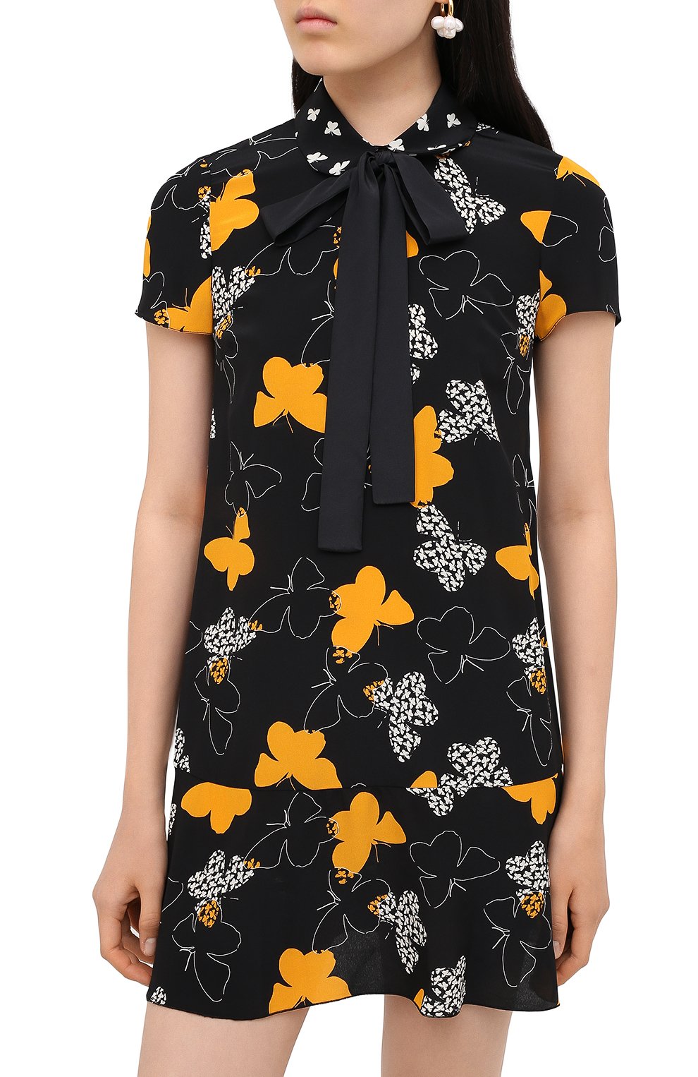 Шелковое платье REDVALENTINO разноцветного цвета по цене 79450 руб., арт. UR0VAF05/5EF, фото 3 Шелковое платье REDVALENTINO, арт. UR0VAF05/5EF, фото 3