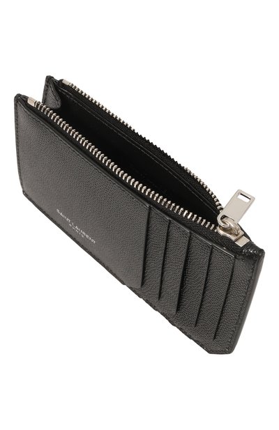 Кожаный футляр для кредитных карт SAINT LAURENT черного цвета по цене 33450 руб., арт. 609362BTY0N, фото 3 Кожаный футляр для кредитных карт SAINT LAURENT, арт. 609362BTY0N, фото 3