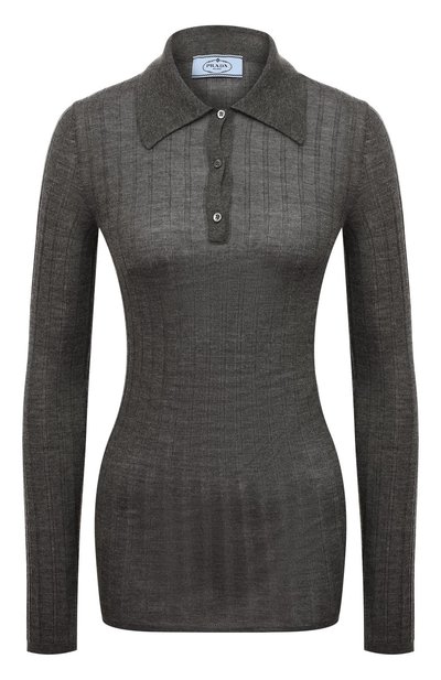Жен�ский поло из кашемира и шелка PRADA, арт. P24A1O-5U4-F0480-201