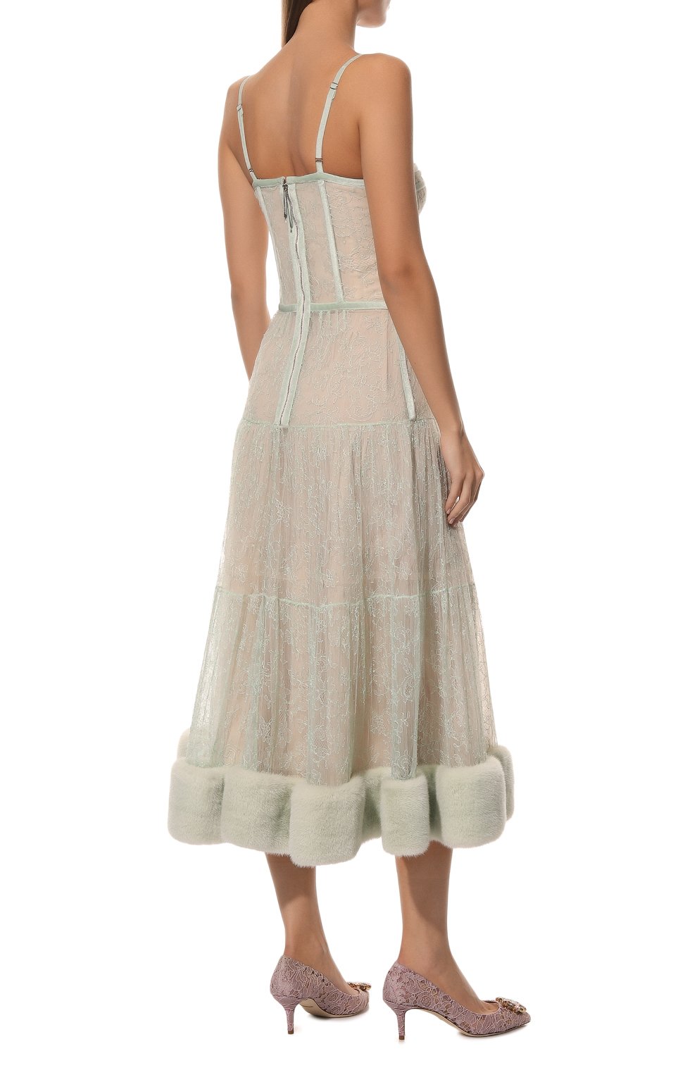 Платье с отделкой из меха норки YANA DRESS, арт. 1-23/7-061-0452MН, фото 4