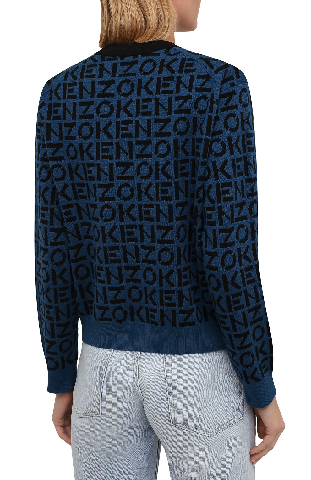 Пуловер KENZO синего цвета по цене 29950 руб., арт. FB62PU6363SC, фото 4 Пуловер KENZO, арт. FB62PU6363SC, фото 4