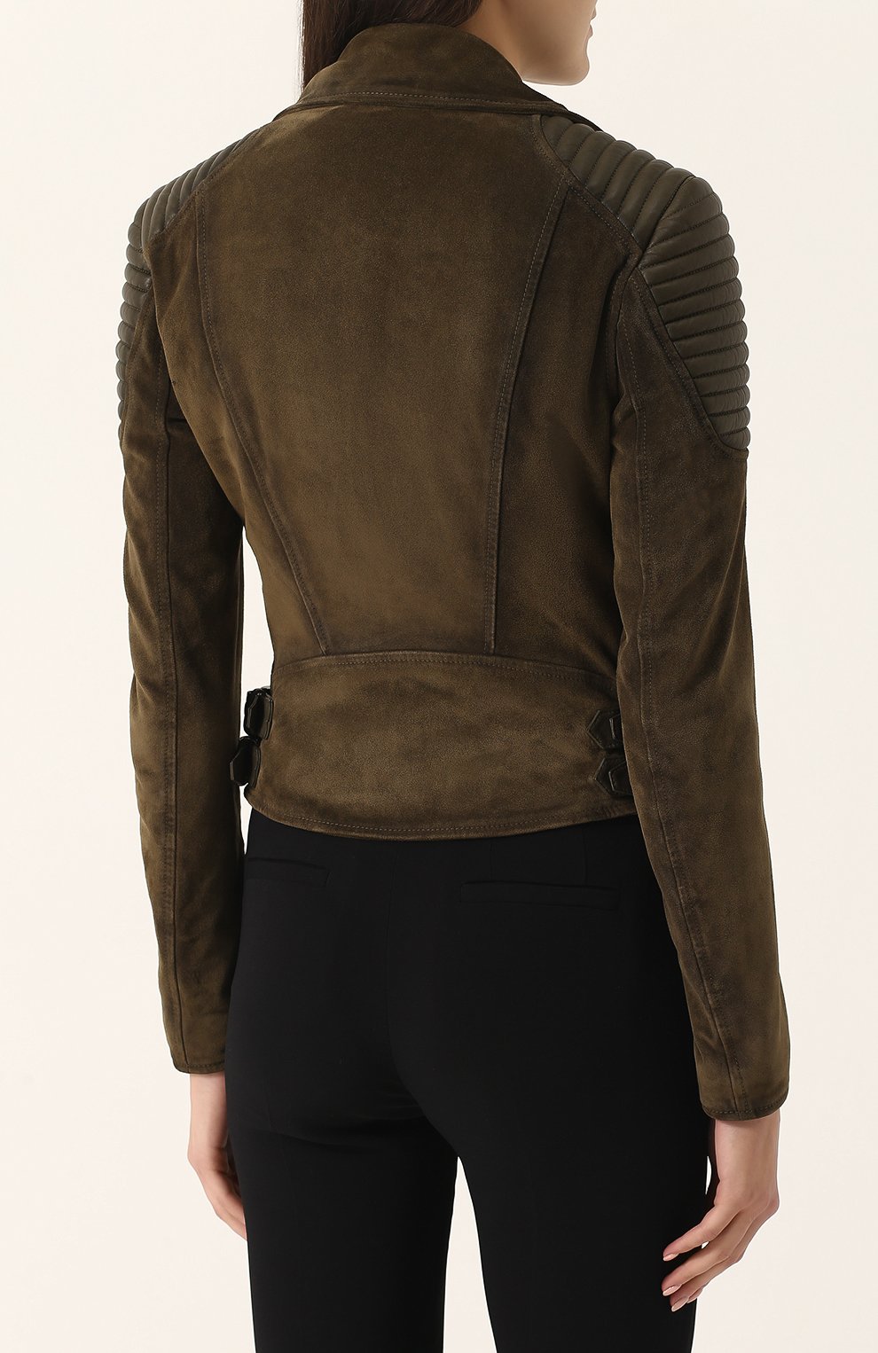 Приталенная замшевая куртка с косой молнией TOM FORD, арт. GIL365-LEX171, фото 4