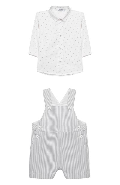 Комплект из хлопкового комбинезона и рубашки ALETTA, арт. RG99404/1M-18M, фото 1
