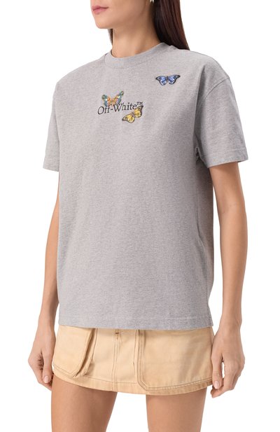 Хлопковая футболка OFF-WHITE, арт. 0WAA089S25JER007, фото 3