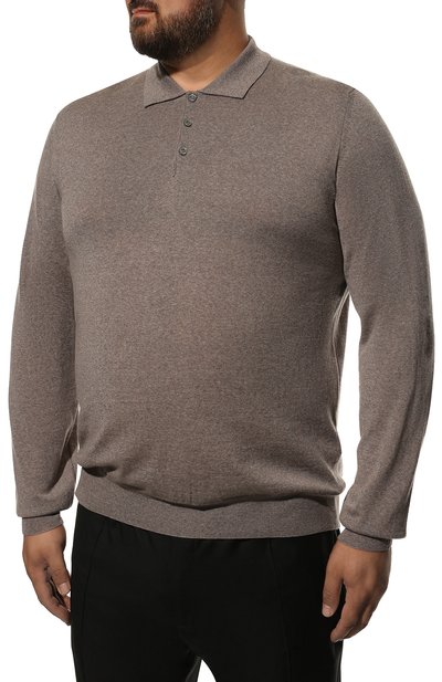 Шерстяное поло CANALI коричневого цвета по цене 35150 руб., арт. C0017/MK00077/58-64, фото 3 Шерстяное поло CANALI, арт. C0017/MK00077/58-64, фото 3