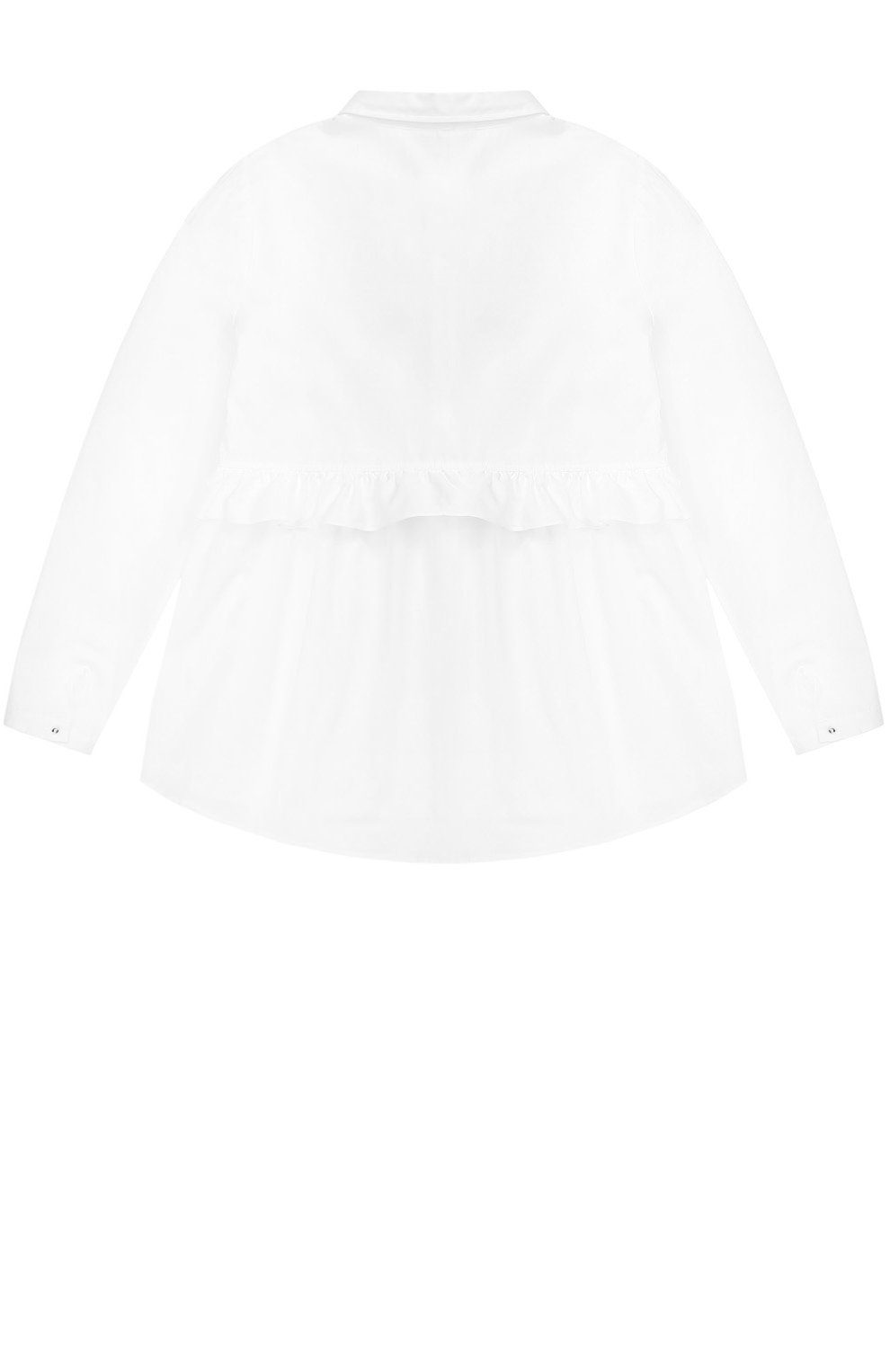 Хлопковая блуза свободного кроя с оборкой и бантом ALETTA белого цвета по цене 12150 руб., арт. AC777365ML/9A-16A, фото 2 Хлопковая блуза свободного кроя с оборкой и бантом ALETTA, арт. AC777365ML/9A-16A, фото 2