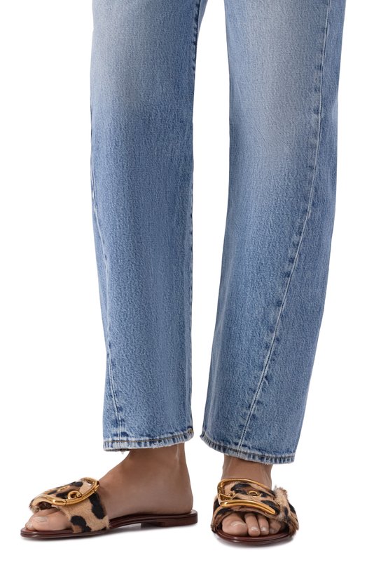 Кожаные шлепанцы Dolce & Gabbana CQ0681/A0081 Леопардовый  CQ0681/A0081 Фото 2