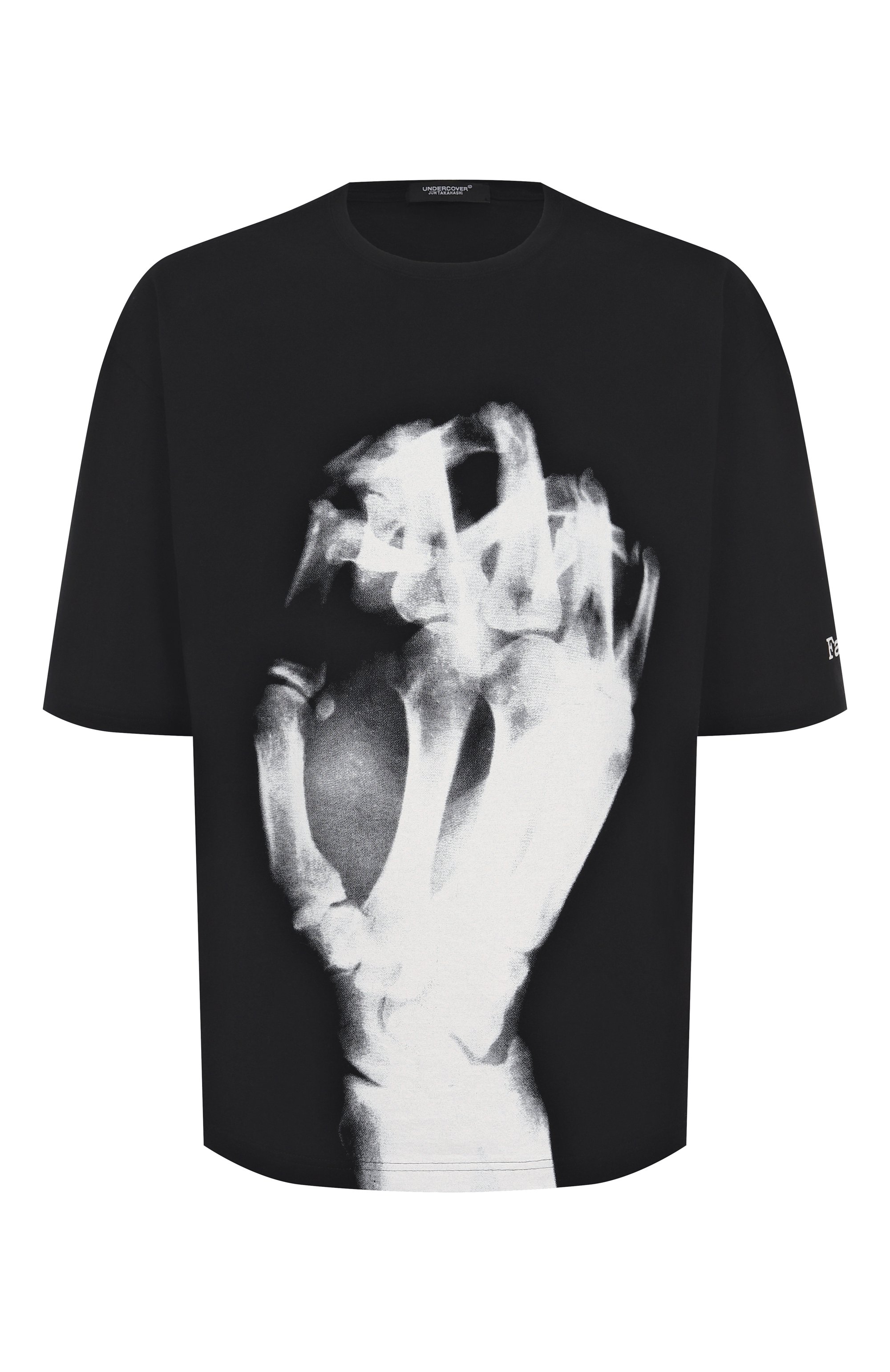 Хлопковая футболка UNDERCOVER черного цвета по цене 29950 руб., арт. UC2E4813-8, фото 1 Хлопковая футболка UNDERCOVER, арт. UC2E4813-8, фото 1