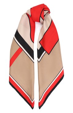 Женский шелковый платок BURBERRY бежевого цвета, арт. 8016226 | Фото 1 (Статус проверки: Проверена категория, Проверено; Материал: Шелк, Текстиль; Материал сплава: Проверено, Проставлено; Нос: Не проставлено)