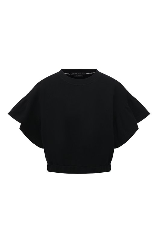 

Хлопковый топ Alice + Olivia, Чёрный