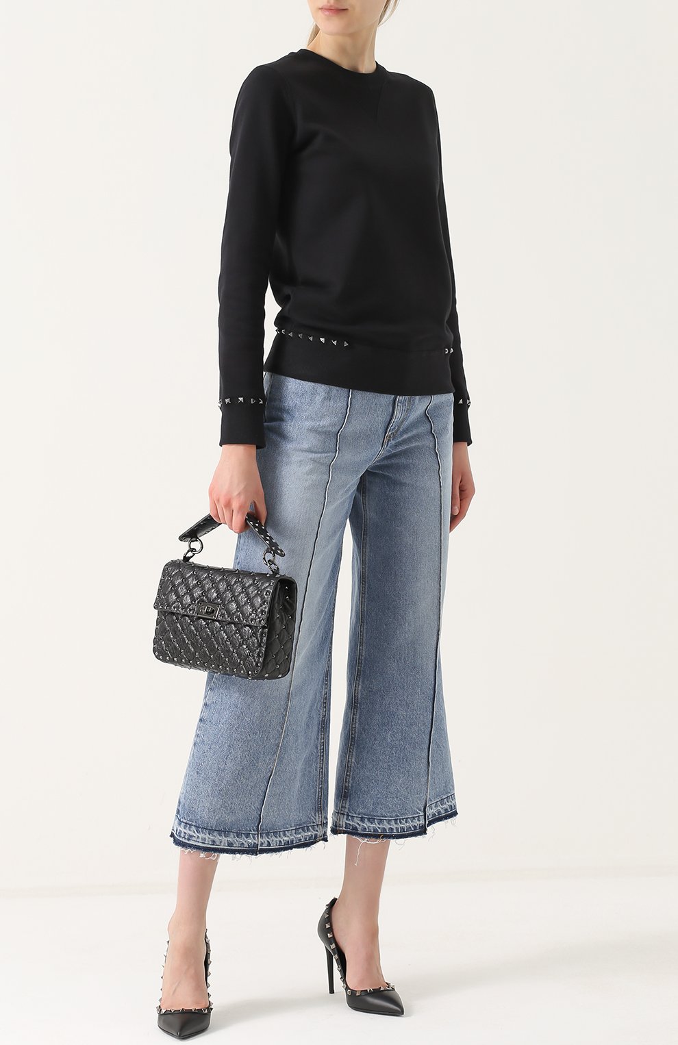 Свитшот прямого кроя с шипами VALENTINO, арт. NB3MF02A/2QL, фото 2