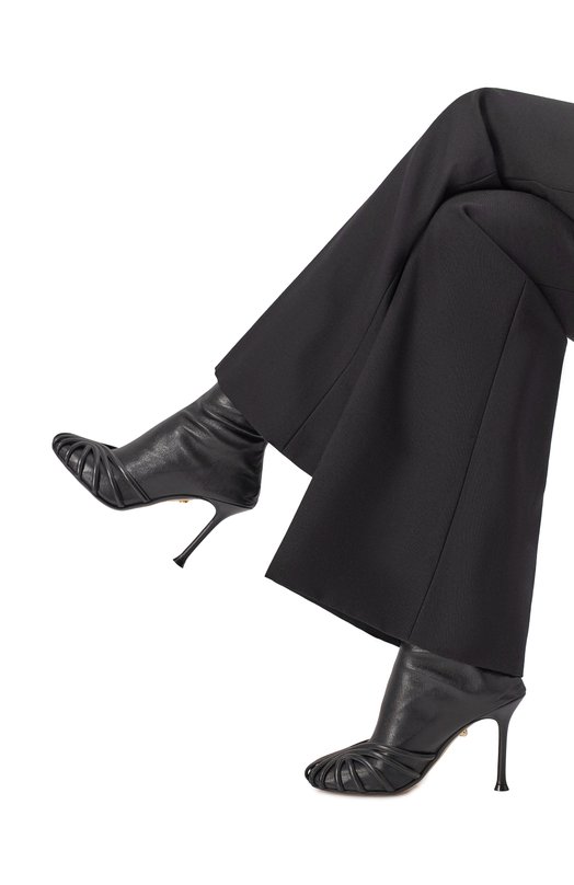 Кожаные ботильоны Iman 95 Alevi Milano L26W7010.R.1044997/GLAM NAPPA STRETCH Чёрный  L26W7010.R.1044997/GLAM NAPPA STRETCH Фото 2