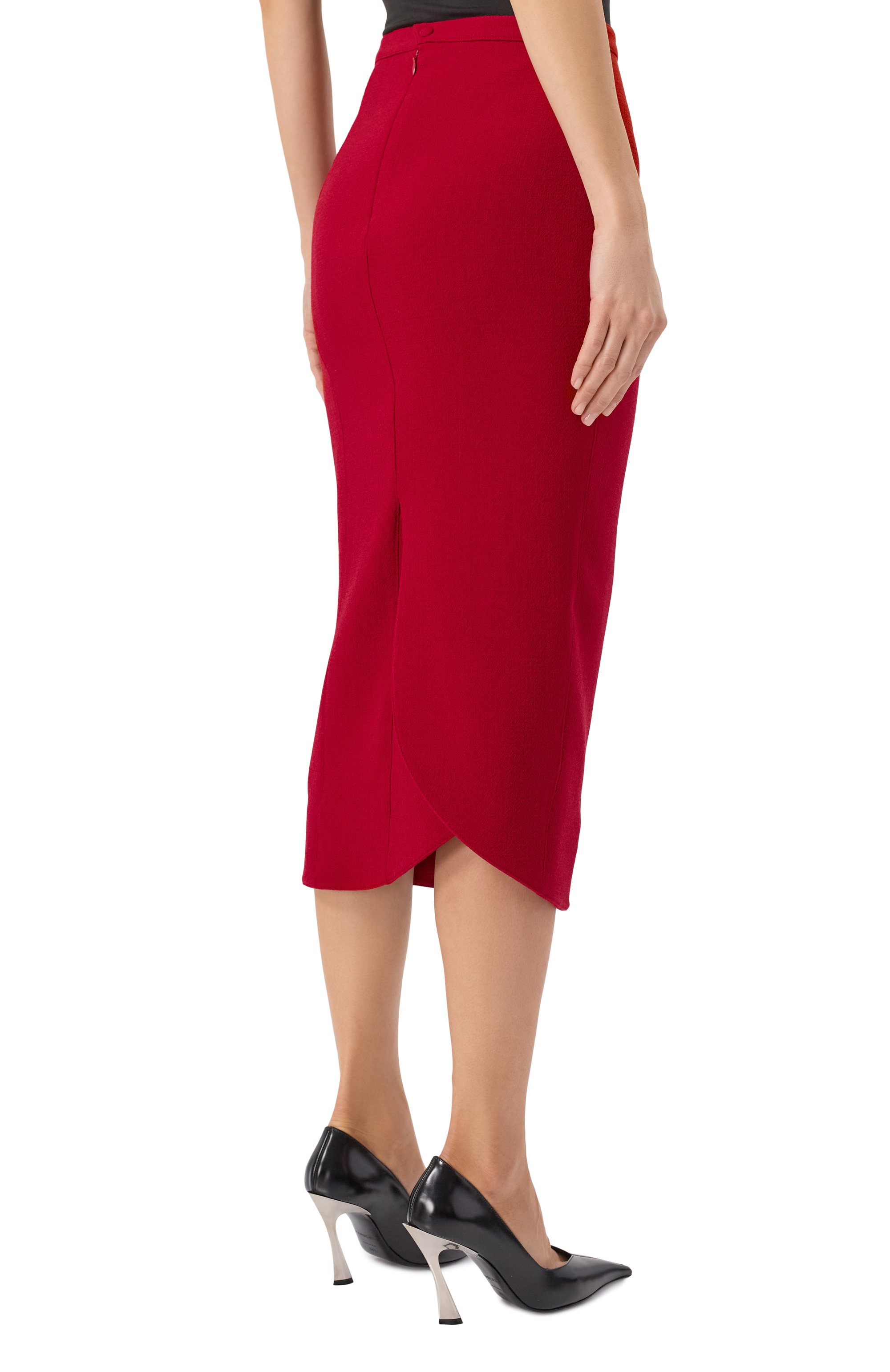 Шерстяная юбка MUGLER красного цвета по цене 132000 руб., арт. C0M1JU05801017, фото 4 Шерстяная юбка MUGLER, арт. C0M1JU05801017, фото 4