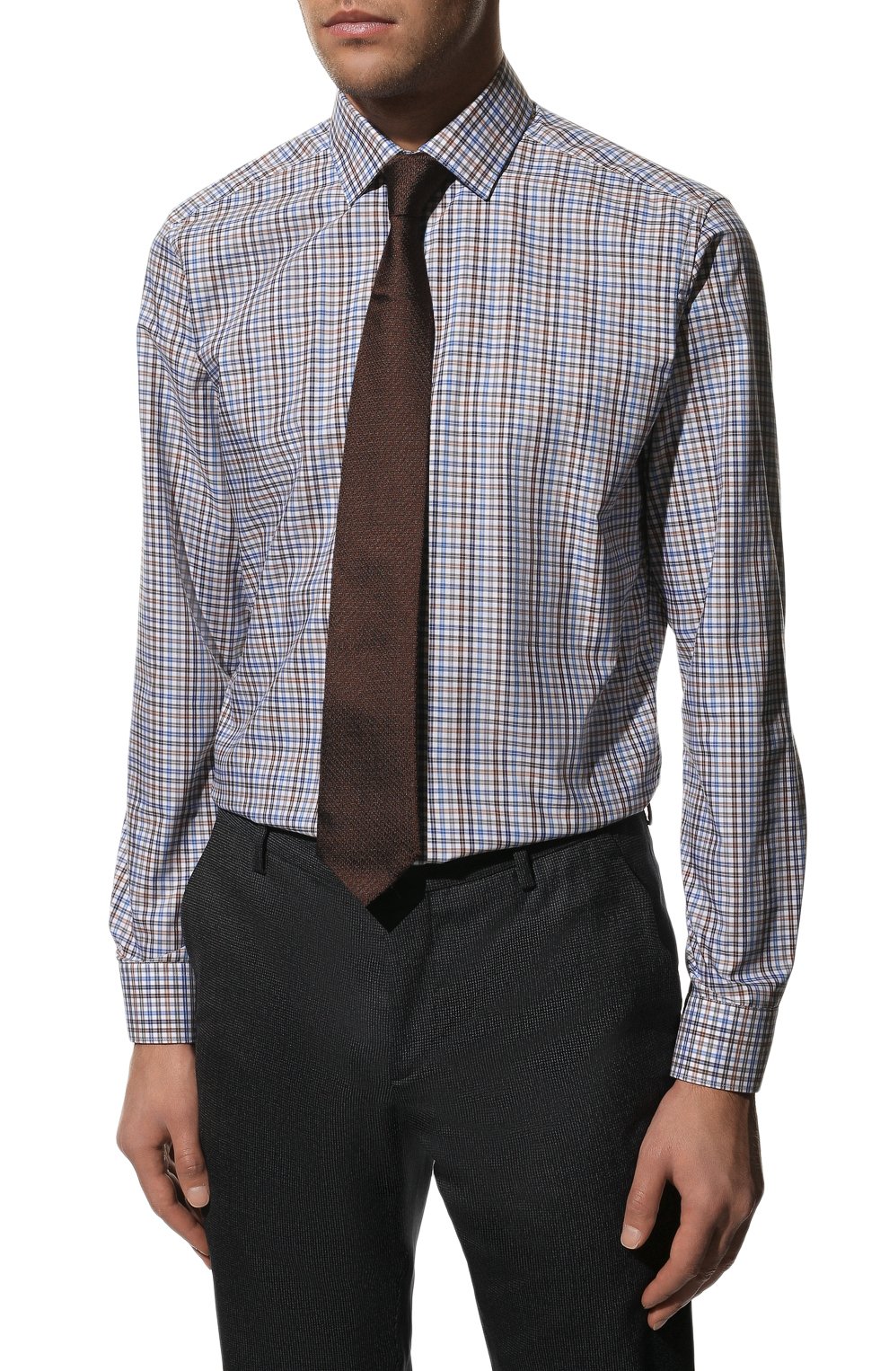 Хлопковая сорочка CORNELIANI синего цвета по цене 37700 руб., арт. 90P010-2811265/00, фото 3 Хлопковая сорочка CORNELIANI, арт. 90P010-2811265/00, фото 3