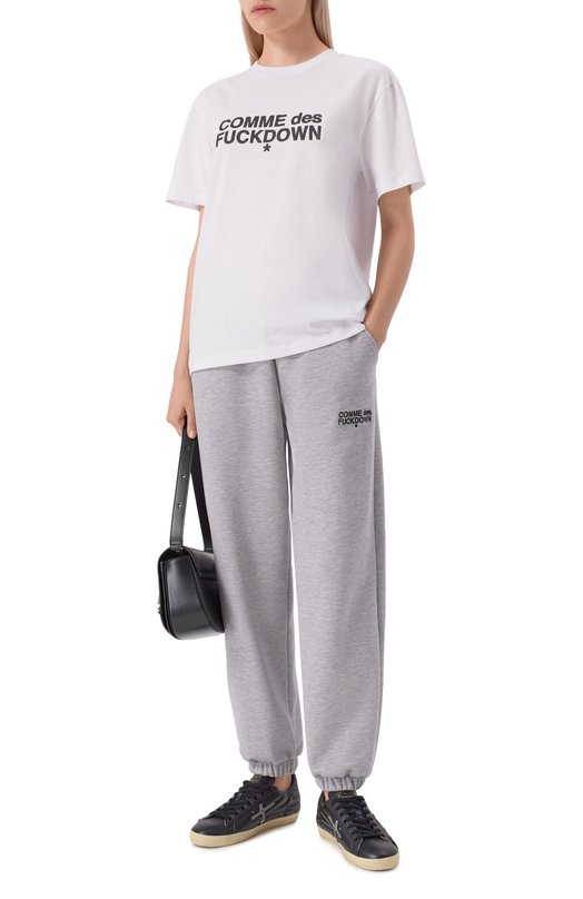 Хлопковая футболка Comme des Fuckdown CFABW01356 Белый  CFABW01356 Фото 2