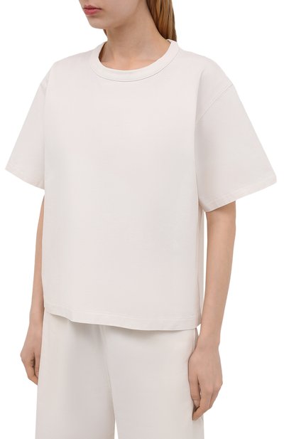 Хлопковая футболка CALVIN KLEIN JEANS кремового цвета по цене 12550 руб., арт. K20K203539, фото 3 Хлопковая футболка CALVIN KLEIN JEANS, арт. K20K203539, фото 3
