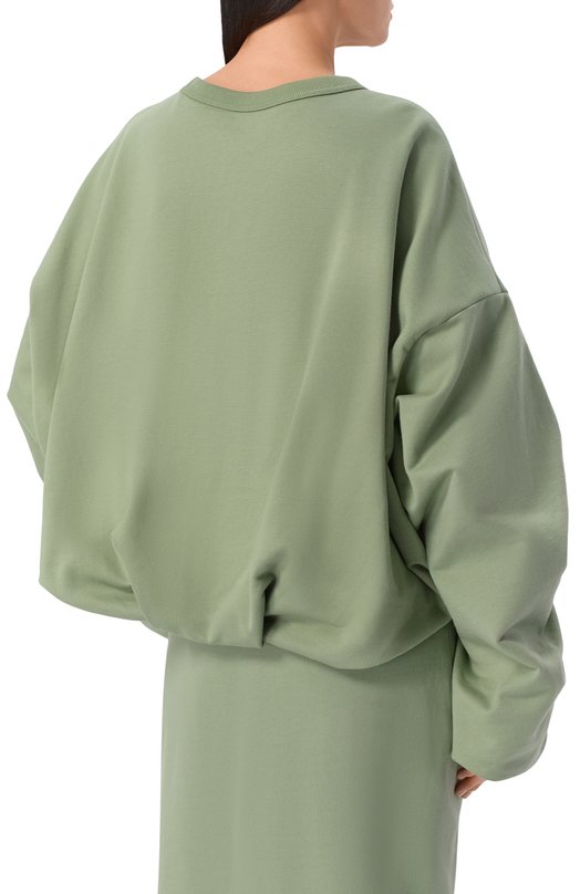 Хлопковый свитшот Dries Van Noten 131109/3611 Зелёный  131109/3611 Фото 4