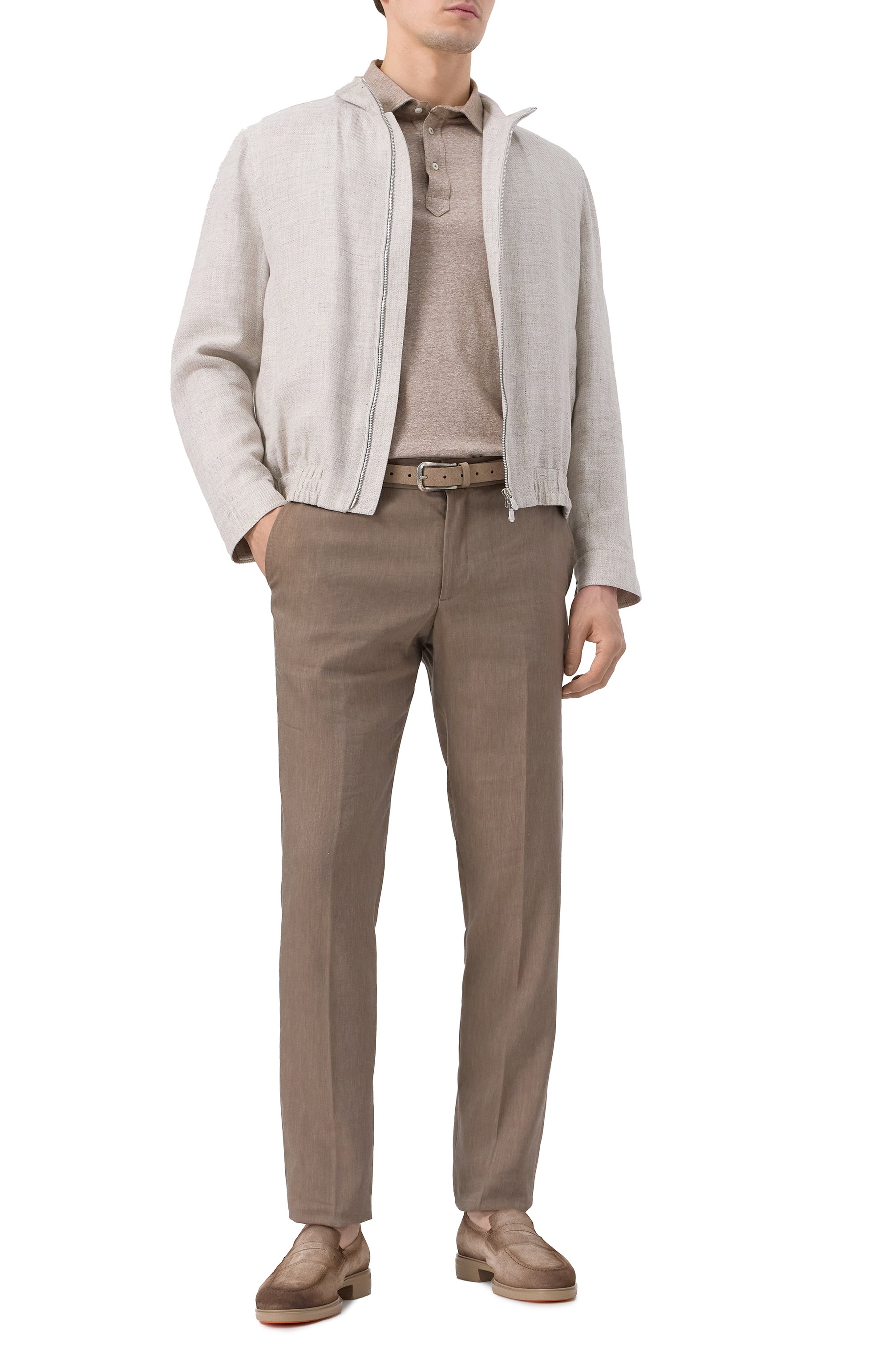 Поло изо льна и хлопка BRUNELLO CUCINELLI, арт. MW8353966, фото 2