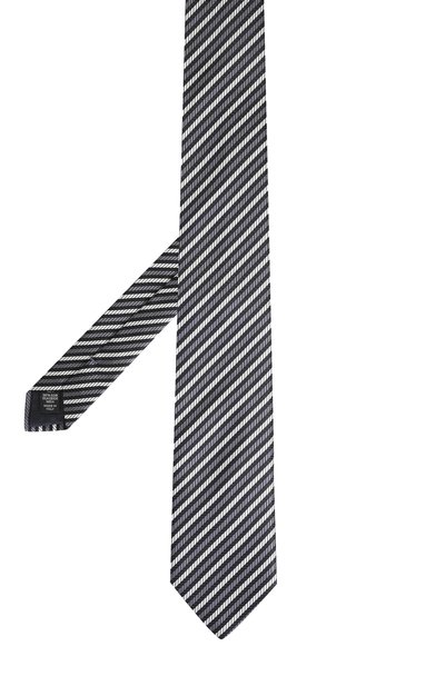 Шелковый галстук в полоску ZEGNA серого цвета по цене 17950 руб., арт. Z9D081L8, фото 2 Шелковый галстук в полоску ZEGNA, арт. Z9D081L8, фото 2