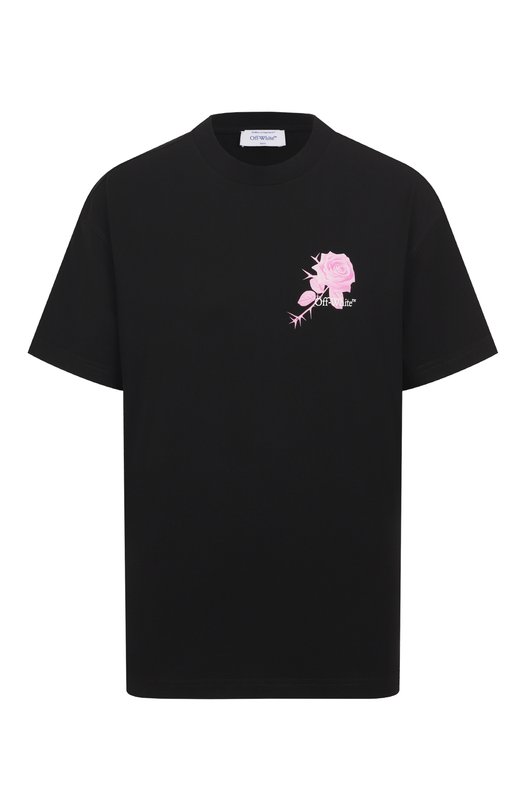 Хлопковая футболка Off-White 0WAA089S25JER001 Чёрный 0WAA089S25JER001