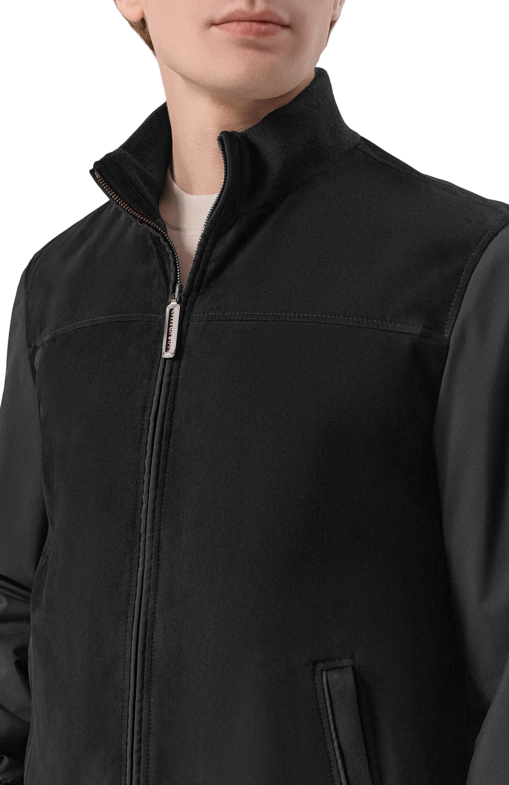 Кожаный бомбер STEFANO RICCI черного цвета по цене 619000 руб., арт. MDJ6100190/5911_001, фото 5 Кожаный бомбер STEFANO RICCI, арт. MDJ6100190/5911_001, фото 5