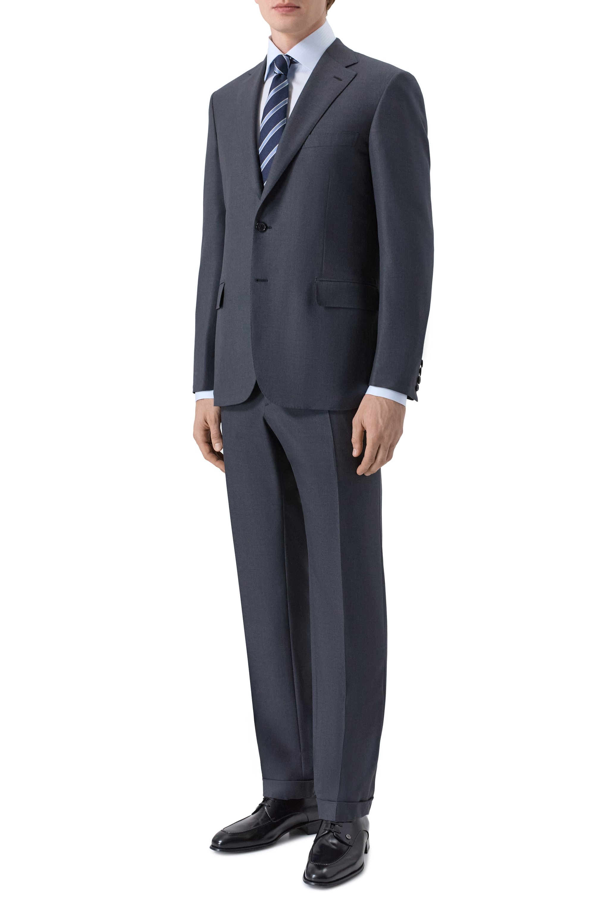 Шерстяной костюм BRIONI серого цвета по цене 754500 руб., арт. RA000L/P5AMI, фото 1 Шерстяной костюм BRIONI, арт. RA000L/P5AMI, фото 1