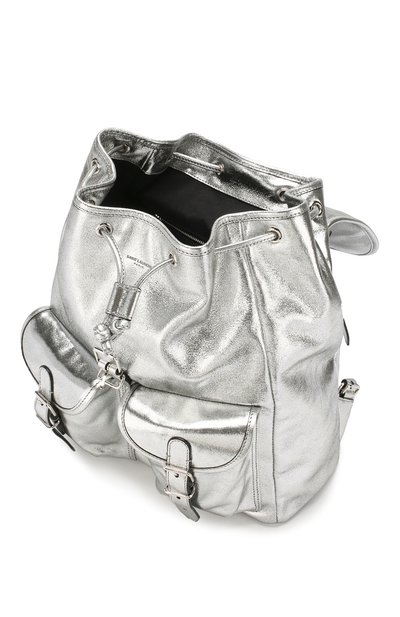 Рюкзак venice SAINT LAURENT серебряного цвета по цене 280000 руб., арт. 605113/1Q30N, фото 4 Рюкзак venice SAINT LAURENT, арт. 605113/1Q30N, фото 4