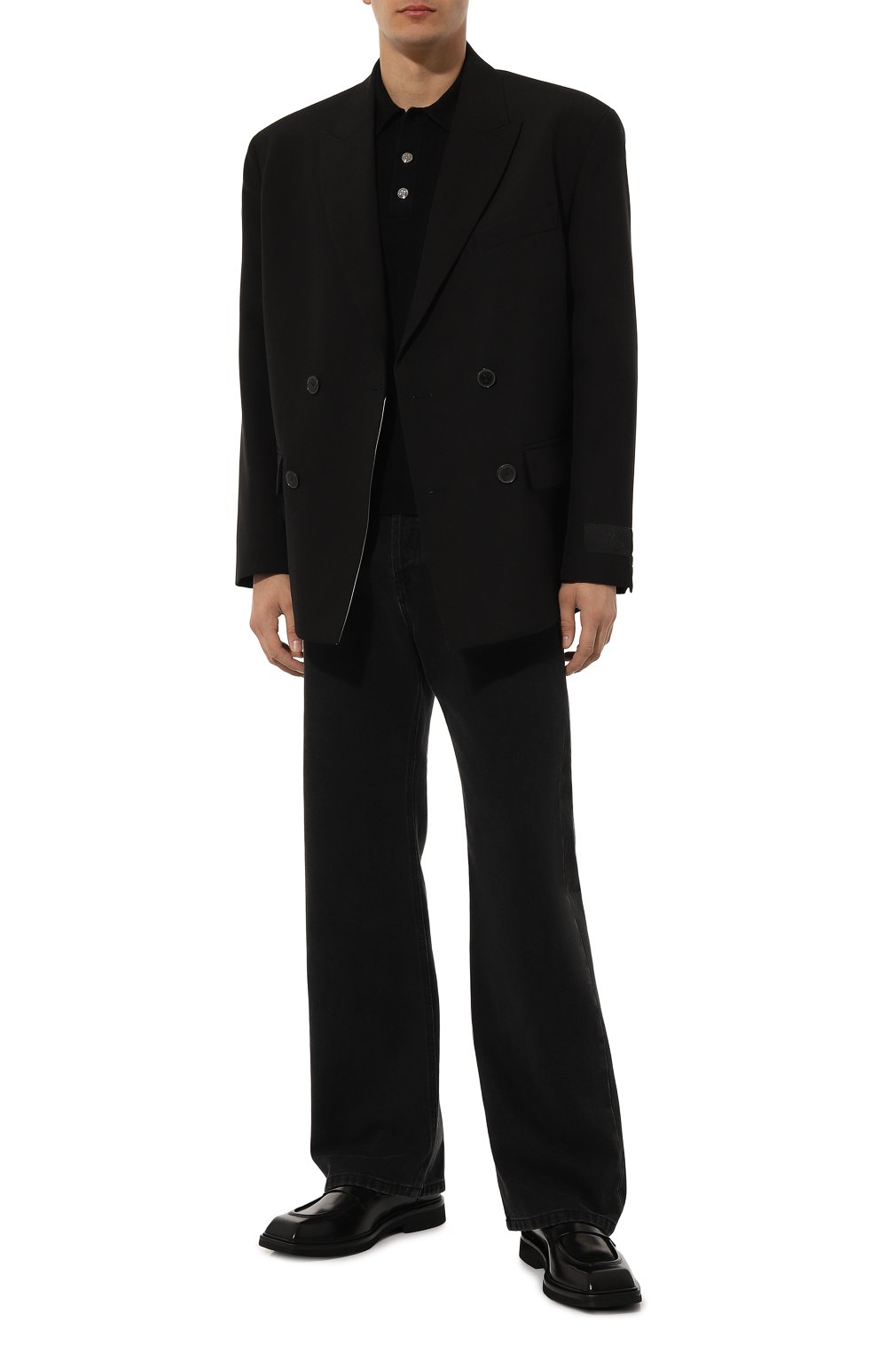 Шерстяное поло BALMAIN черного цвета по цене 94150 руб., арт. DH1GB066/KE93, фото 2 Шерстяное поло BALMAIN, арт. DH1GB066/KE93, фото 2