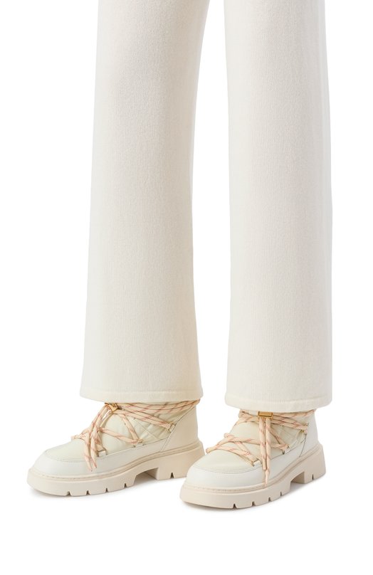 Комбинированные ботинки Biker Puffer INUIKII 1002.001.0021 Кремовый  1002.001.0021 Фото 2