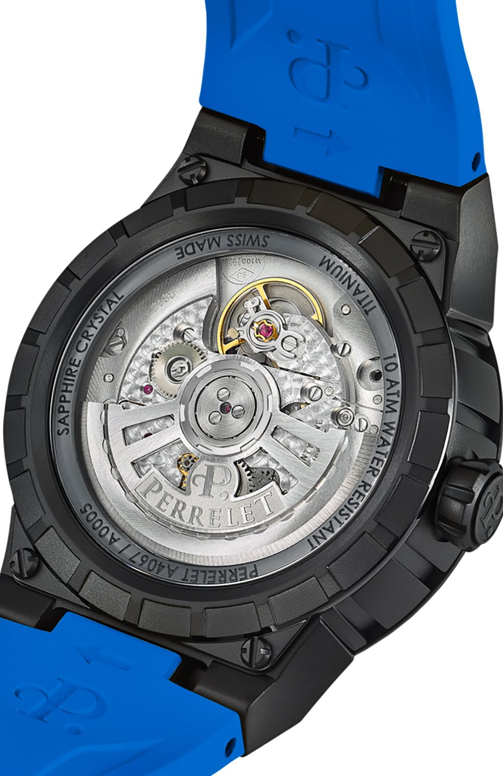 Часы turbine titanium blue PERRELET бесцветного цвета по цене 587700 руб., арт. A4067/2, фото 4 Часы turbine titanium blue PERRELET, арт. A4067/2, фото 4