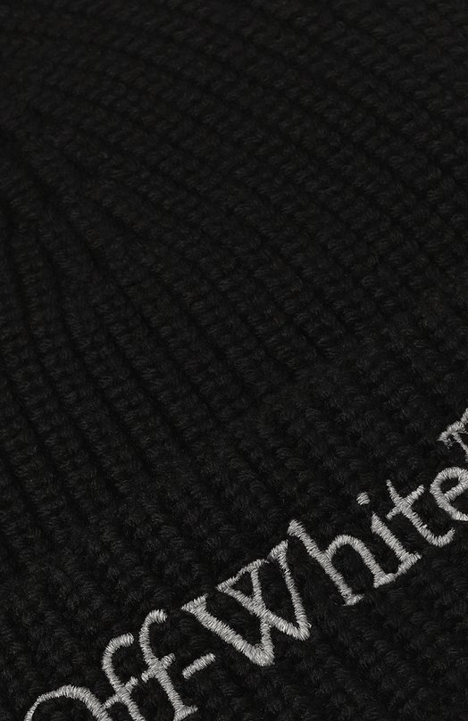 Шерстяная шапка Off-White 0WLC017F23KNI005 Чёрный  0WLC017F23KNI005 Фото 4