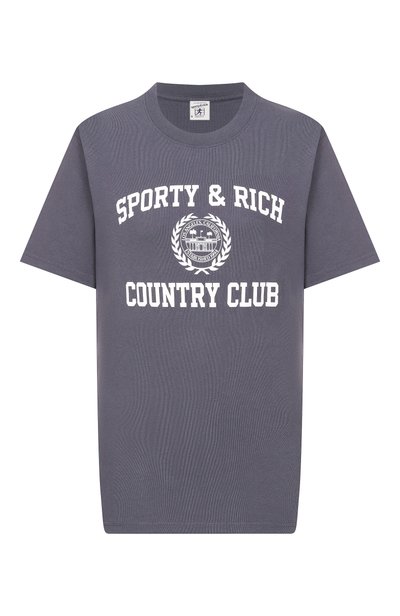 Женская хлопковая футболка SPORTY AND RICH, арт. T0119711218GY25