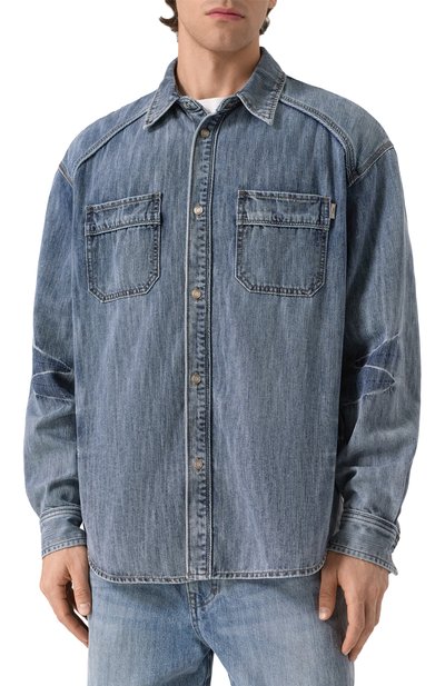 Джинсовая рубашка JUUN.J синего цвета по цене 65200 руб., арт. JC5264P5DP, фото 3 Джинсовая рубашка JUUN.J, арт. JC5264P5DP, фото 3