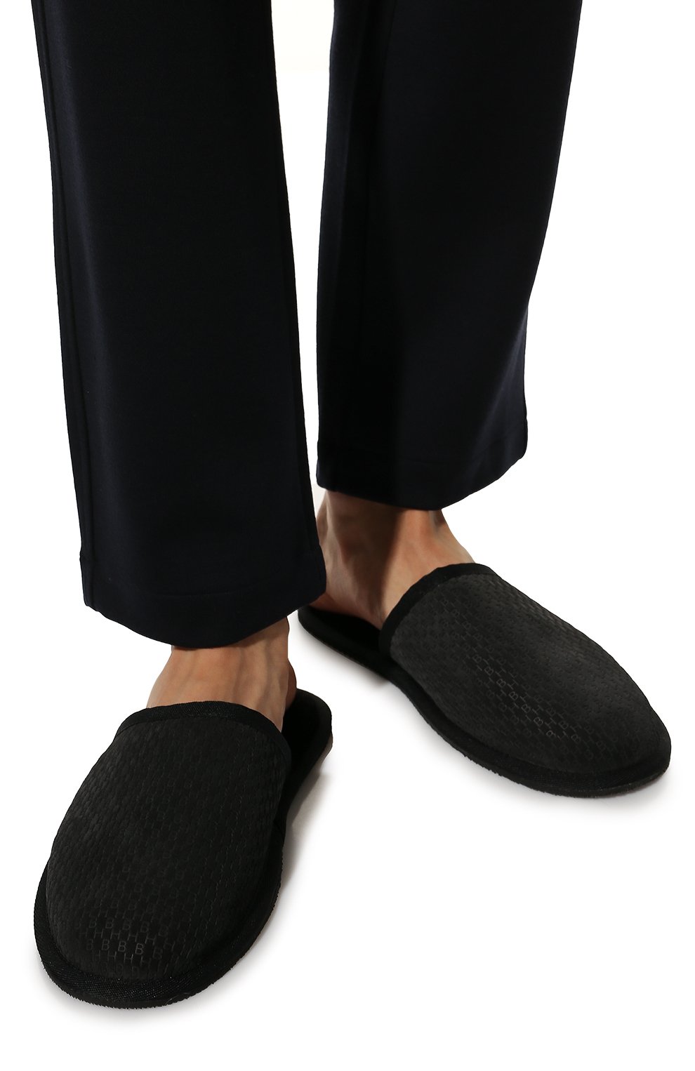 Замшевые домашние туфли BOSS темно-серого цвета по цене 9000 руб., арт. 50464461, фото 3 Замшевые домашние туфли BOSS, арт. 50464461, фото 3
