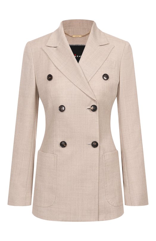 Шерстяной жакет Kiton D27514K0513G01 Бежевый D27514K0513G01