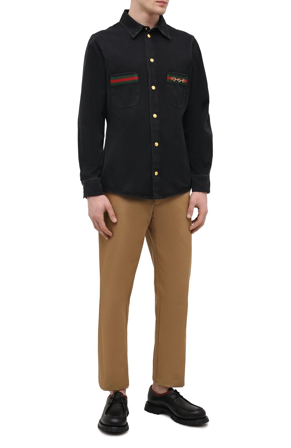 Джинсовая рубашка GUCCI черного цвета по цене 99950 руб., арт. 626480/XDBJD, фото 2 Джинсовая рубашка GUCCI, арт. 626480/XDBJD, фото 2