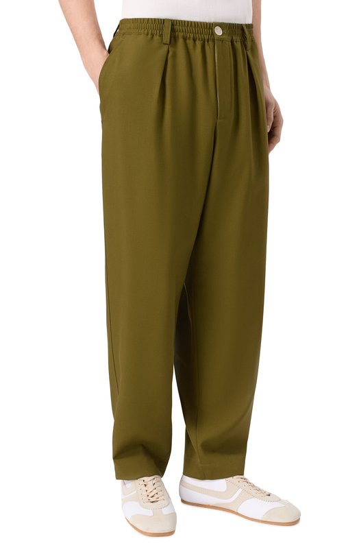 Шерстяные брюки Marni PUMU0017U6/UTW839 Хаки  PUMU0017U6/UTW839 Фото 3