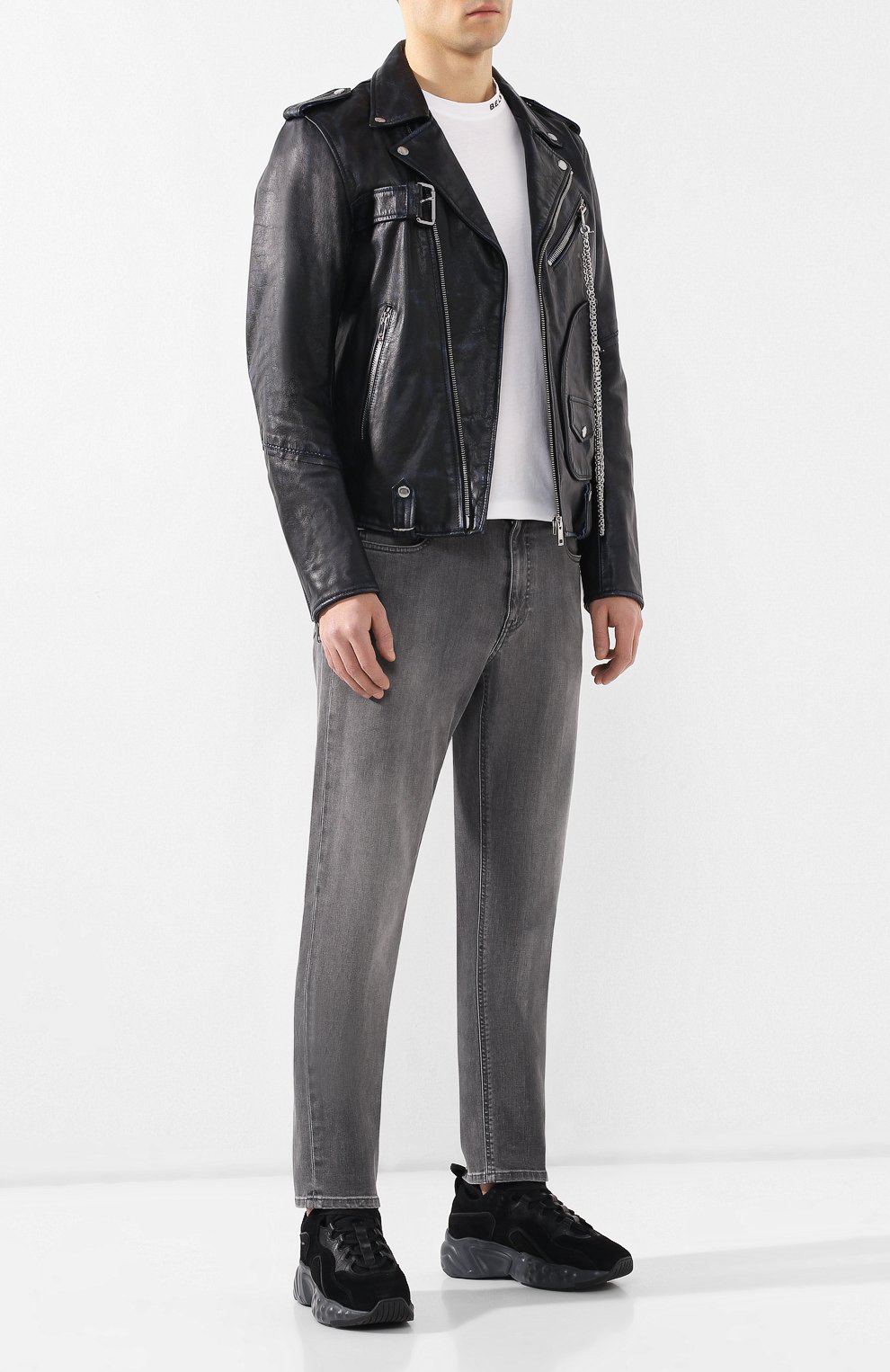 Кожаная куртка DIESEL, арт. 00SMA6/0AAUF, фото 2